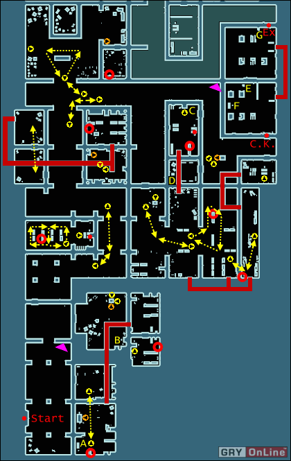 Komputer A otwiera drzwi do windy, którą dostałeś się na ten poziom - Mapa 3B | Misja 3 | Gorky Zero Fabryka Niewolników - Gorky Zero: Fabryka Niewolników - poradnik do gry