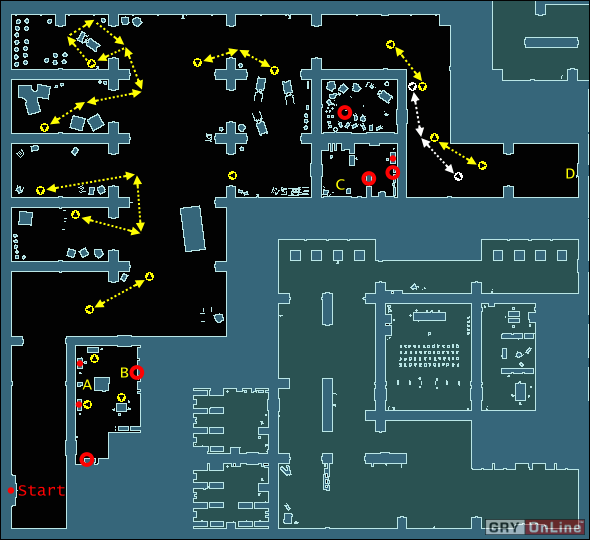 Komputer A otwiera drzwi do windy, którą przyjechałeś na ten poziom - Mapa 4B | Misja 4 | Gorky Zero Fabryka Niewolników - Gorky Zero: Fabryka Niewolników - poradnik do gry
