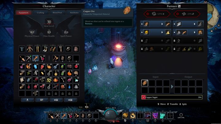 Sam proces korzystania z pieca jest jednak bardzo prosty - V Rising: Przetapianie rud - V Rising - poradnik do gry