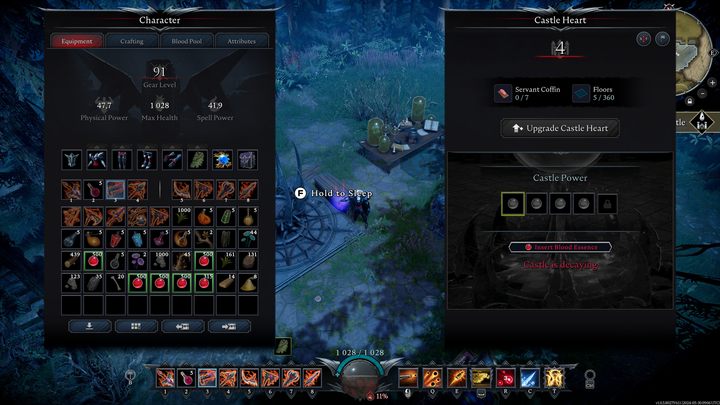 Blood Essence należy stale umieszczać w Castle Heart - V Rising: Castle Heart - sposoby tworzenia i znacznie - V Rising - poradnik do gry