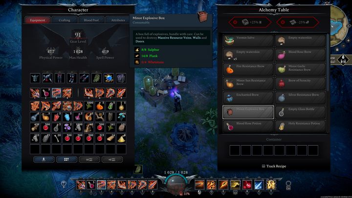 Przed zdobyciem materiałów wybuchowych musicie odblokować Alchemy Table - V Rising: Jak stworzyć materiały wybuchowe? - V Rising - poradnik do gry