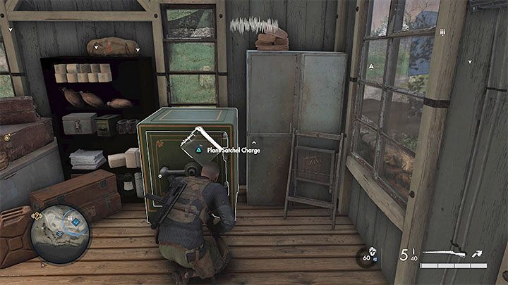 Po znalezieniu ładunku wybuchowego musicie powrócić do sejfu i ustawić się w prawidłowym miejscu - Sniper Elite 5: Sejfy - jak otwierać? - Sniper Elite 5 - poradnik do gry