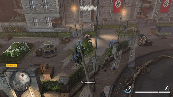 Przedostańcie się na najwyższe piętro zniszczonego budynku (w trakcie wspinaczki wykonajcie skok i złapcie się krawędzi) - Sniper Elite 5: Cel z listy misji 8: Shinji Yoshikawa - solucja, opis przejścia - Sniper Elite 5 - poradnik do gry