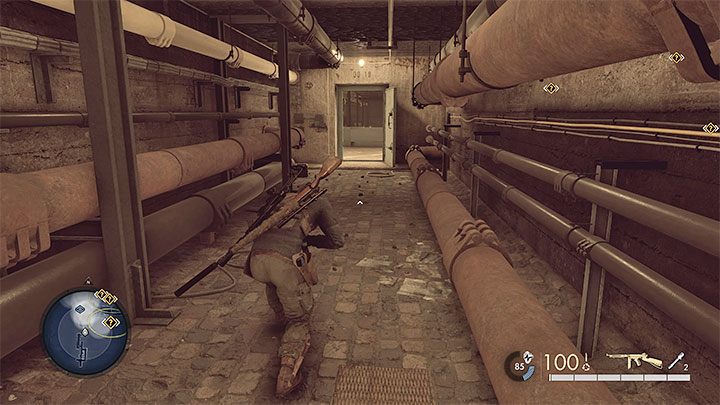 Przeprawa przez kanały jest w dużej mierze liniowa i nie ma w nich przeciwników - Sniper Elite 5: Zinfiltrowanie bazy U-boatów (misja 8) - solucja, opis przejścia - Sniper Elite 5 - poradnik do gry