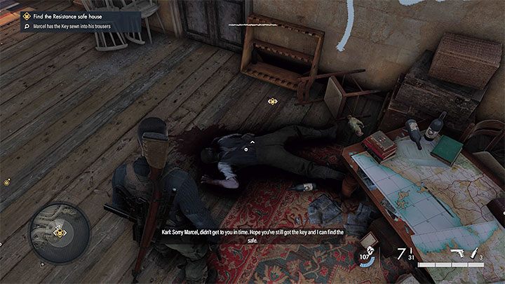 Wyjdźcie z budynku i zainteresujcie się jego frontową ścianą - Sniper Elite 5: Odzyskanie informacji ruchu oporu (misja 1) - solucja, opis przejścia - Sniper Elite 5 - poradnik do gry