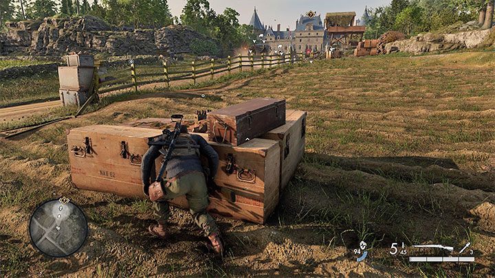 Środkową ścieżkę zdecydowanie odradzamy - Sniper Elite 5: Infiltracja chateau i odnalezienie biura Mollera (misja 2) - solucja, opis przejścia - Sniper Elite 5 - poradnik do gry