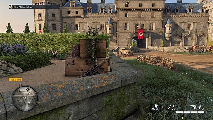 Wybranie głównego południowego mostu prowadzącego do chateau nie jest dobrym pomysłem, bo jest on bardzo pilnie strzeżony - Sniper Elite 5: Infiltracja chateau i odnalezienie biura Mollera (misja 2) - solucja, opis przejścia - Sniper Elite 5 - poradnik do gry