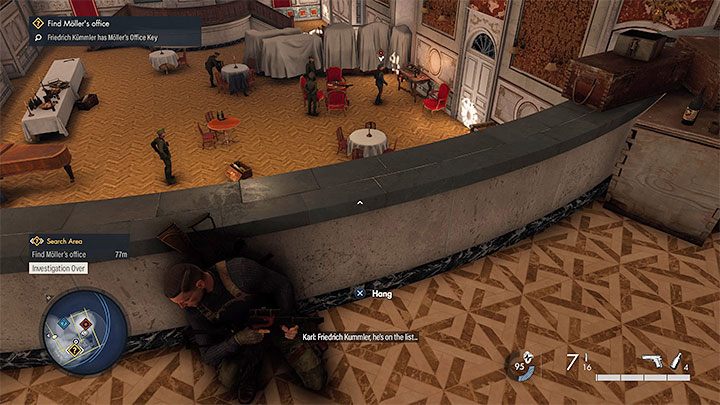 Pierwszy wariant to pozyskanie klucza do drzwi, który jest w posiadaniu Friedricha Kummlera - Sniper Elite 5: Wejście do biura i znalezienia sekretów Mollera (misja 2) - solucja, opis przejścia - Sniper Elite 5 - poradnik do gry