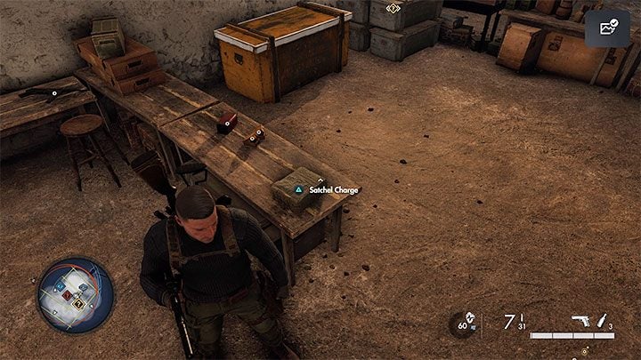 Drugi wariant to zniszczenie drzwi ładunkiem wybuchowym (Satchel Charge) - Sniper Elite 5: Wejście do biura i znalezienia sekretów Mollera (misja 2) - solucja, opis przejścia - Sniper Elite 5 - poradnik do gry