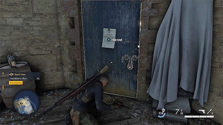 Na potrzeby tego sposobu zaliczenia celu misji musicie dotrzeć na najwyższe piętro budynku po to żeby znaleźć się nad biurem Mollera - Sniper Elite 5: Wejście do biura i znalezienia sekretów Mollera (misja 2) - solucja, opis przejścia - Sniper Elite 5 - poradnik do gry