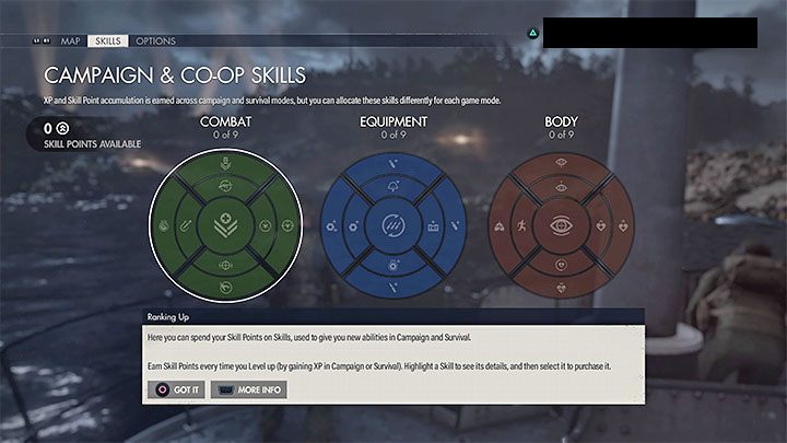Punkty rozwoju możecie wydawać na umiejętności i każda z nich kosztuje 1 lub 2 punkty - Sniper Elite 5: Rozwój postaci i jej wyposażenia - porady, informacje - Sniper Elite 5 - poradnik do gry