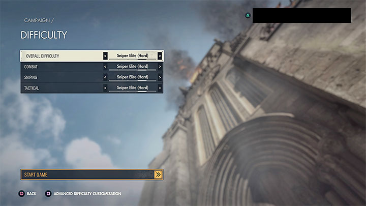 W grze są cztery główne poziomy trudności (szczegółowe ustawienia opisaliśmy w kolejnym podpunkcie) - Sniper Elite 5: Wybór poziomu trudności - Sniper Elite 5 - poradnik do gry