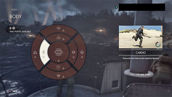 Trening wysiłkowy (Cardio) - koszt: 1 punkt umiejętności - Sniper Elite 5: Najlepsze umiejętności - lista - Sniper Elite 5 - poradnik do gry