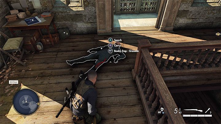 Zlokalizujcie schody prowadzące na kościelną wieżę - Sniper Elite 5: Infiltracja wyspy i ustalenie miejsca spotkania (misja 3) - solucja, opis przejścia - Sniper Elite 5 - poradnik do gry