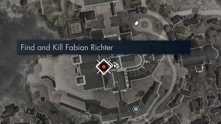 Fabian Richter przemieszcza się w trakcie misji, ale najłatwiej będziecie mogli go dopaść po tym jak dotrze do finałowej lokacji, czyli do wieży głównego budynku klasztoru - Sniper Elite 5: Cel z listy misji 3, Fabian Richter - solucja, opis przejścia - Sniper Elite 5 - poradnik do gry