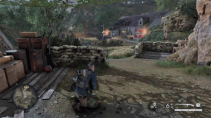 Dotarcie do tego budynku jest ostatnią częścią wprowadzenia do misji - Sniper Elite 5: Mapa misji 1 (Wał atlantycki) oraz opis lokacji - Sniper Elite 5 - poradnik do gry