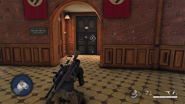 Biuro jest najważniejszym pomieszczeniem wewnątrz chateau, przy czym musicie pilnować się, bo w pobliżu wejścia do niego spotkacie m - Sniper Elite 5: Mapa misji 2 (Okupowana rezydencja) oraz opis lokacji - Sniper Elite 5 - poradnik do gry