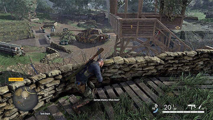 Drugi wariant zakłada dotarcie do głównego wejścia do placówki ze wschodu - Sniper Elite 5: Znalezienie płyt tłumiących (misja 5) - solucja, opis przejścia - Sniper Elite 5 - poradnik do gry