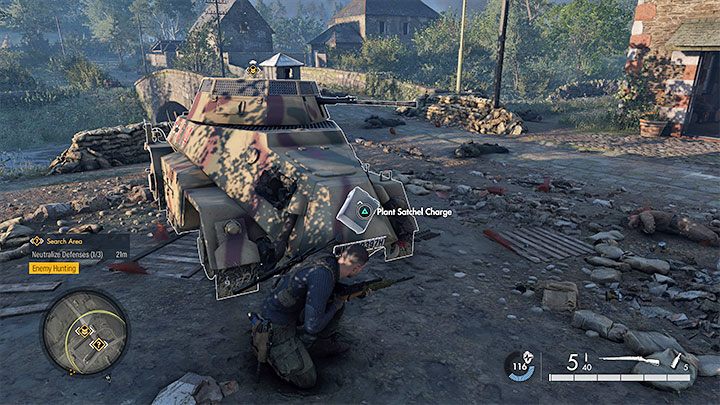 Zakradnijcie się do wozu od wschodniej strony - Sniper Elite 5: Wyzwolenie południowego miasteczka (misja 6) - solucja, opis przejścia - Sniper Elite 5 - poradnik do gry