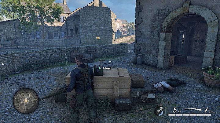 W celu zniszczenia barykady musicie podłączyć materiały wybuchowe - Sniper Elite 5: Wyzwolenie północnego miasteczka (misja 6) - solucja, opis przejścia - Sniper Elite 5 - poradnik do gry