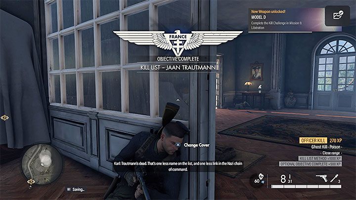 Po wlaniu trucizny użyjcie dzwonka żeby poinformować Trautmanna o posiłku i schowajcie się w dowolnym miejscu - Sniper Elite 5: Cel z listy misji 6, Jaan Trautmann - solucja, opis przejścia - Sniper Elite 5 - poradnik do gry