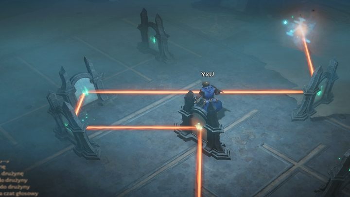 Zwróćcie uwagę, że pod lustrami znajdują się szyny, dlatego bez interakcji ze zwierciadłem wiecie, w jakim położeniu lustro może się znaleźć - Diablo Immortal: Zagadka z lustrami - jak rozwiązać? - Diablo Immortal - poradnik do gry