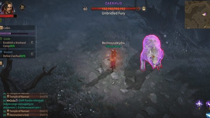 Potwór pojawia się co blisko 10 minut we wskazanej na mapie lokacji w Mrocznej Kniei - Diablo Immortal: Mroczna Knieja (Dark Wood) - mapa lokacji - Diablo Immortal - poradnik do gry