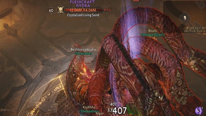 Hydra bądź Piaskowy Golem pojawiają się, gdy otwieracie portal (lub inny gracz) z losowym prawdopodobieństwem - Diablo Immortal: Biblioteka Zoltuna Kulla (Library of Zoltun Kulle)- mapa lokacji - Diablo Immortal - poradnik do gry