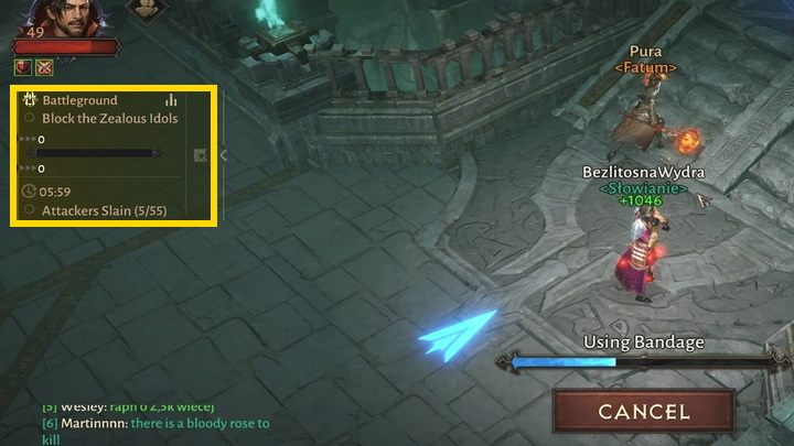 Cele zadań i postępy wyświetlone są z lewej strony. - Diablo Immortal: Pole Bitwy (Battleground) - rozgrywki PvP - Diablo Immortal - poradnik do gry