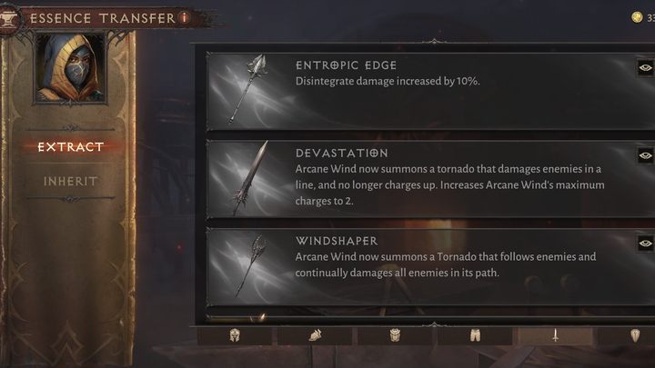 Listę dostępnych esencji możecie podejrzeć w panelu ekstrakcji. - Diablo Immortal: Esencja - wyciąganie, przenoszenie - Diablo Immortal - poradnik do gry
