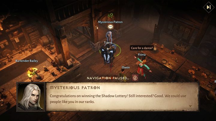 Gdy uda Wam się wygrać Loterię cieni będziecie musieli udać się do tawerny w Zachodniej Marchii i porozmawiać z Tajemniczym Gościem - Diablo Immortal: Loteria cieni (Shadow Lottery) - zasady, jak wygrać - Diablo Immortal - poradnik do gry