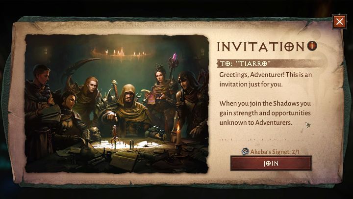 Po pomyślnym wykonaniu wszystkich trzech zadań będziecie mogli dołączyć Frakcji Cieni - Diablo Immortal: Loteria cieni (Shadow Lottery) - zasady, jak wygrać - Diablo Immortal - poradnik do gry
