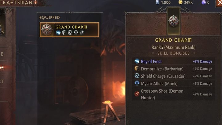 Dostęp do talizmanów odblokujecie na 56 poziomie postaci - Diablo Immortal: Talizmany (Charms) - Diablo Immortal - poradnik do gry