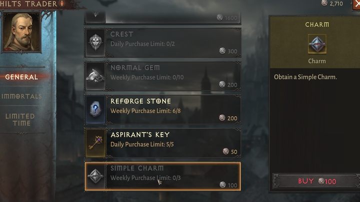 Pewną metodą jest zakup talizmanów u Handlarza Rękojeściami - Diablo Immortal: Talizmany (Charms) - Diablo Immortal - poradnik do gry