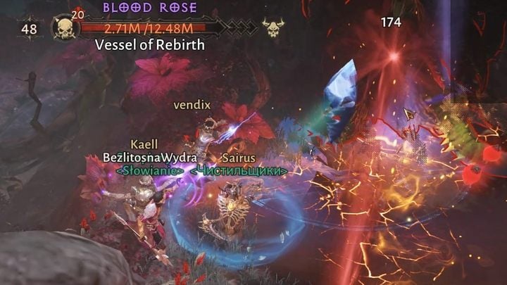 Trzymanie się lewej strony chroni przed promieniem - Diablo Immortal: Krwawa róża (Blood Rose) - boss, jak pokonać - Diablo Immortal - poradnik do gry