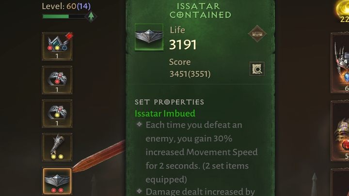 Przedmioty, tak zwane Setowe generują pasywny bonus dla bohatera, który posiada przynajmniej 2 przedmioty z tego samego zestawu - Diablo Immortal: Aktywności w fazie Endgame - Diablo Immortal - poradnik do gry