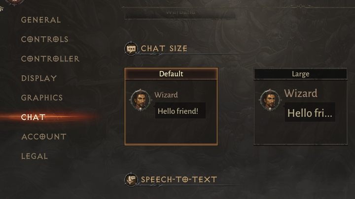 Otwierając menu gry, zobaczycie zakładkę Czat (Chat) - Diablo Immortal: Czat - jak wyłączyć? - Diablo Immortal - poradnik do gry