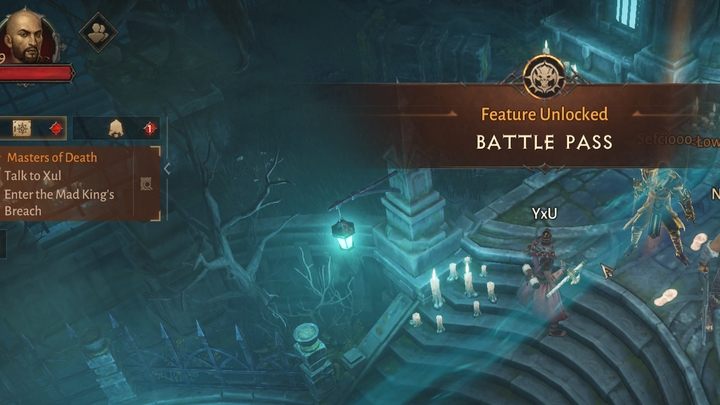 Karnet bojowy odblokowany zostanie dopiero, gdy ukończycie zadania w pierwszej lokacji (Cmentarz Popielnych), aż do dotarcia do pierwszego Lochu, około 20 poziomu postaci - Diablo Immortal: Kodeks i Karnet Bojowy (Battle Pass) - Diablo Immortal - poradnik do gry