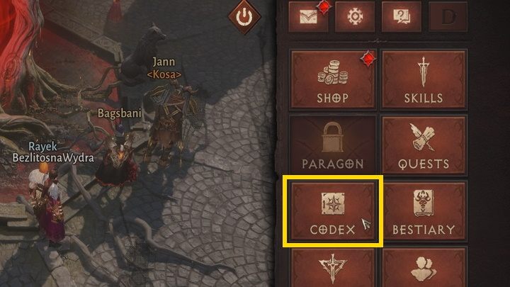 Kodeks możecie otworzyć z poziomu menu lub wybierając X na klawiaturze - Diablo Immortal: Kodeks i Karnet Bojowy (Battle Pass) - Diablo Immortal - poradnik do gry