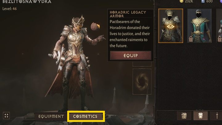 Aby to zrobić, otwórzcie ekwipunek i z dolnego paska wybierzcie opcję Elementy ozdobne (Cosmetics) - Diablo Immortal: Elementy ozdobne (Cosmetics) - jak użyć? - Diablo Immortal - poradnik do gry