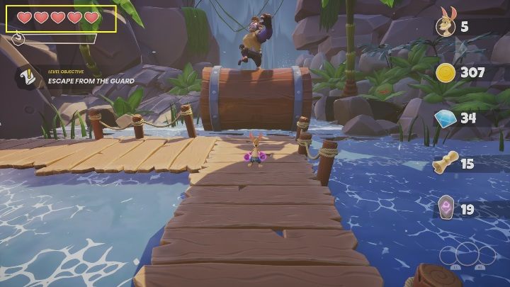 Grę zaczynacie z 3 sercami - ich ilość widzicie w lewym górnym rogu ekranu - Kangurek Kao: Serca - jak zwiększać ich ilość? - Kangurek Kao - poradnik do gry