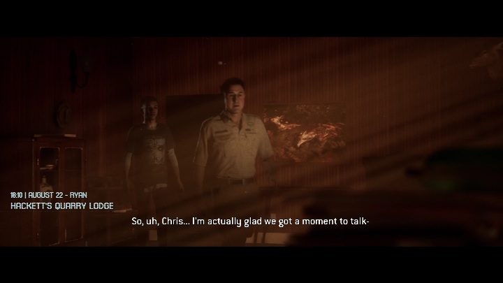 Ryan pójdzie z Chrisem do jego biura - The Quarry: Rozdział 1 - solucja, opis przejścia - The Quarry - poradnik do gry