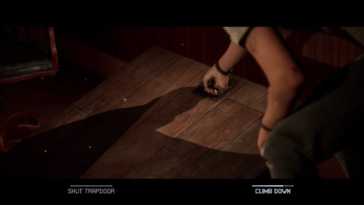 Ważnym elementem pomieszczenia jest klapa w podłodze - The Quarry: Rozdział 2 - solucja, opis przejścia - The Quarry - poradnik do gry
