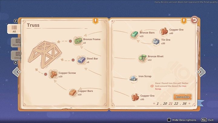 Mając już Civil Recycler, można przystąpić do budowy Trusses - My Time at Sandrock: In Trusses we Trust - solucja, opis przejścia - My Time at Sandrock - poradnik do gry