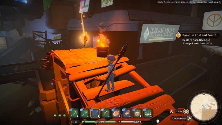 Teraz idźcie za strzałkami, a na końcu drogi znajdziecie Orange Mall Key - My Time at Sandrock: Paradise Lost and Found - solucja, opis przejścia - My Time at Sandrock - poradnik do gry