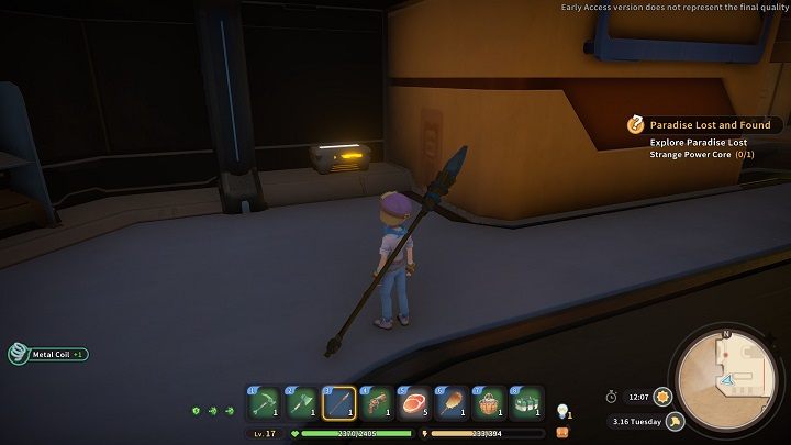 W kolejnym pomieszczeniu, w lewym dolnym rogu, znajdziecie skrzynię zawierającą 3x Water - My Time at Sandrock: Paradise Lost and Found - solucja, opis przejścia - My Time at Sandrock - poradnik do gry