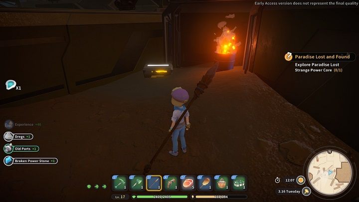 Idźcie przez wąskie przejście z dwoma niegroźnymi wrogami i skręćcie w prawo - My Time at Sandrock: Paradise Lost and Found - solucja, opis przejścia - My Time at Sandrock - poradnik do gry