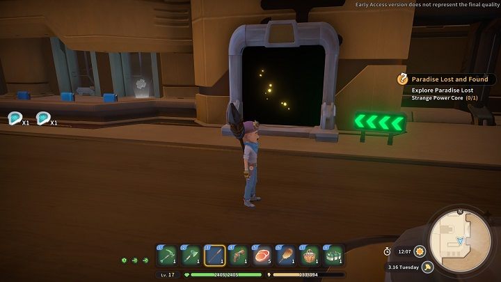 Tym razem nie sugerujcie się strzałkami, gdyż kierują one do wyjścia z Paradise Lost, a macie tutaj jeszcze wiele do zrobienia - My Time at Sandrock: Paradise Lost and Found - solucja, opis przejścia - My Time at Sandrock - poradnik do gry