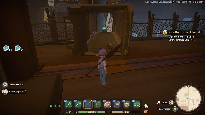 Skręćcie w lewo, a na końcu kontenera znajdziecie trzecią część Blue Mall Key - My Time at Sandrock: Paradise Lost and Found - solucja, opis przejścia - My Time at Sandrock - poradnik do gry