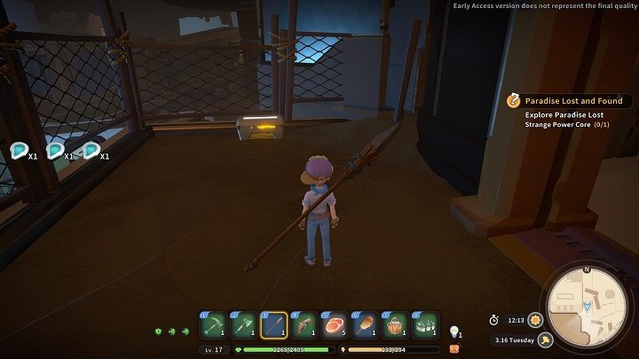 Z kolei kilka kroków dalej jest skrzynia zawierająca 3x Water - My Time at Sandrock: Paradise Lost and Found - solucja, opis przejścia - My Time at Sandrock - poradnik do gry